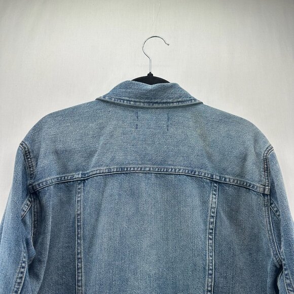 Madewell Oversized Jean Truck Jacket Womens S Button Up Capstone Wash Denim Blue - Picture 6 of 14